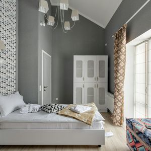 Minimalist training space with ample room for movement.